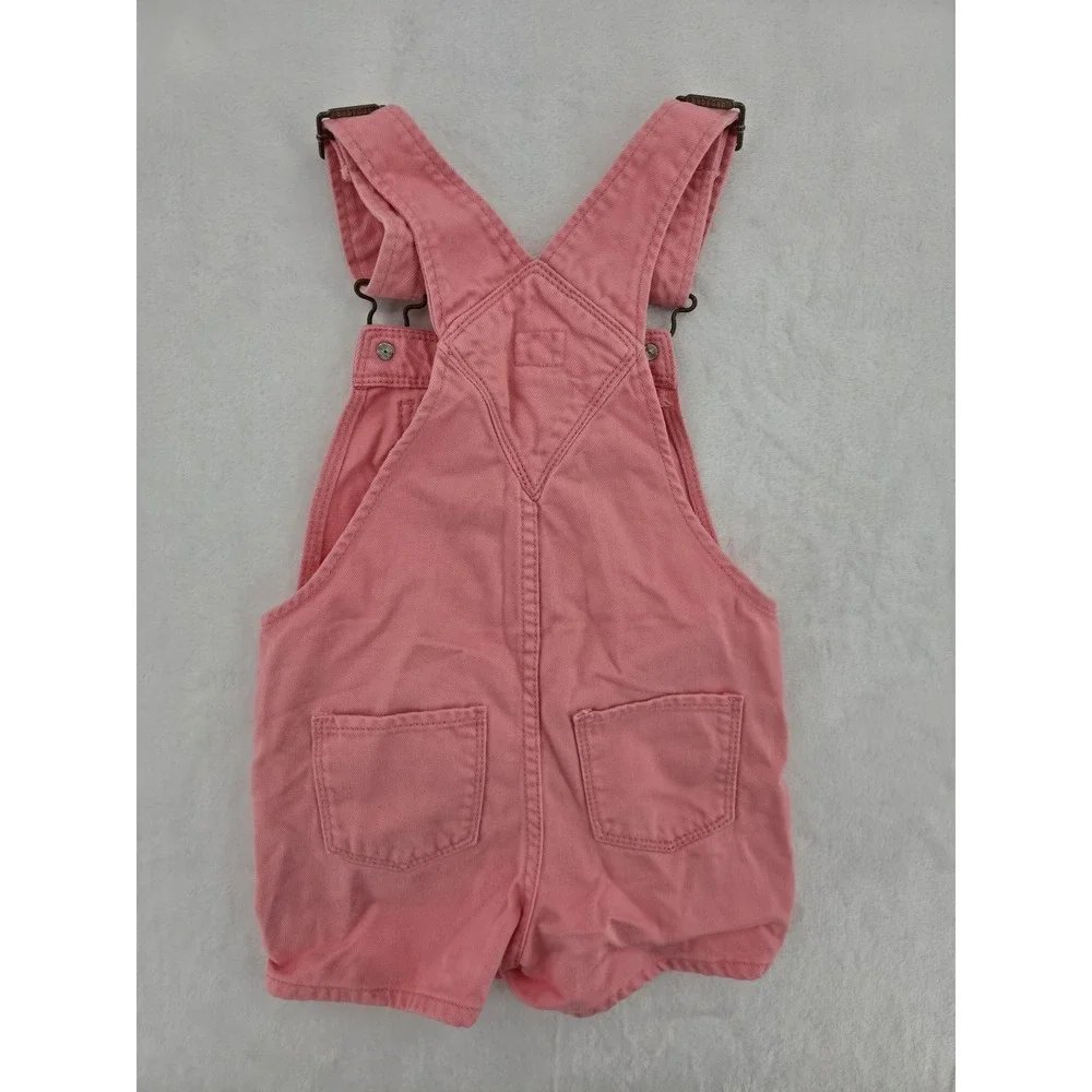 Baby Gap 1989 Girls Pink Denim Shortalls Overalls Size 5 Years Kidcore Pastel